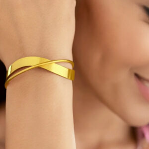 ALRO Anti-Tarnish Golden Bangle Bracelet (Adjustable Size)