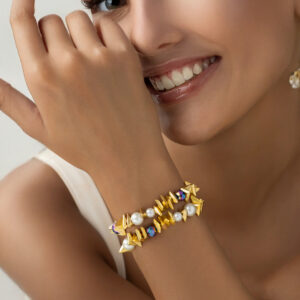 ALRO Anti-Tarnish Multilayer Stretchable Bracelets (Adjustable Size)