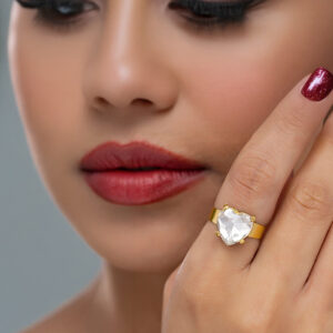 ALRO Crystal Heart Ring (Adjustable Size)